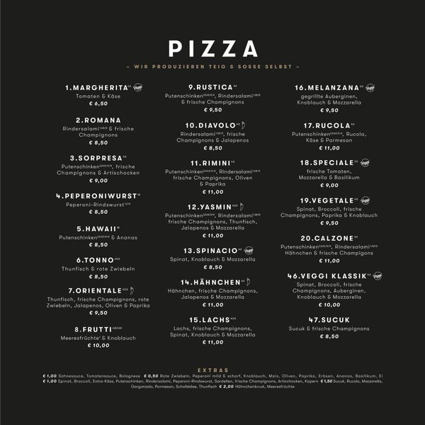 Il Maestro Speisekarte Design Print