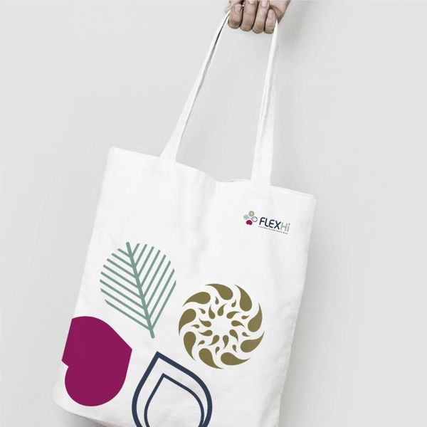 Flexhi Logo auf Stofftasche